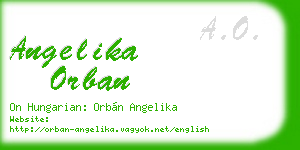 angelika orban business card