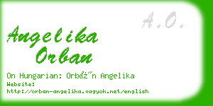 angelika orban business card